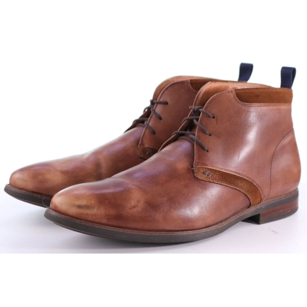 Florsheim Uptown $130 Men's Plain Toe Chukka Boots Size 12 (W) Wide Distressed